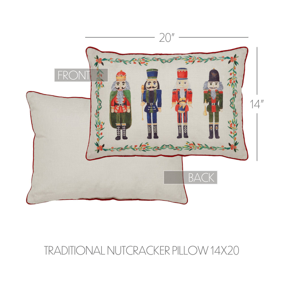Nutcracker Christmas Throw Pillow