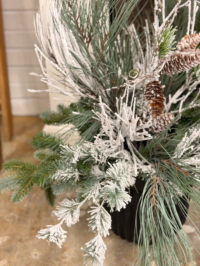 37" First Snow Fall Porch Pot