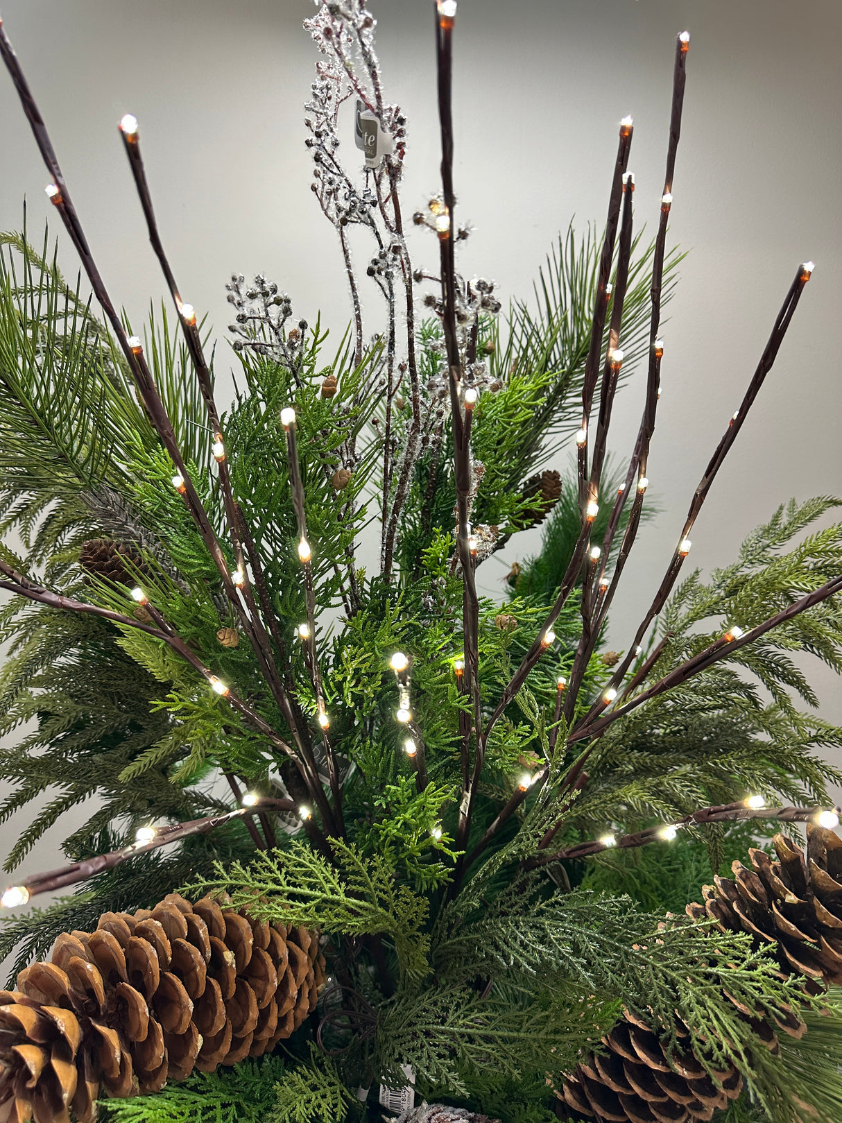 Outdoor Cool White Lighted Branch Set of 3