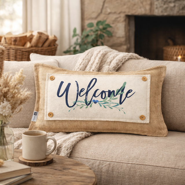 Classic Welcome Interchangeable Pillow Panel