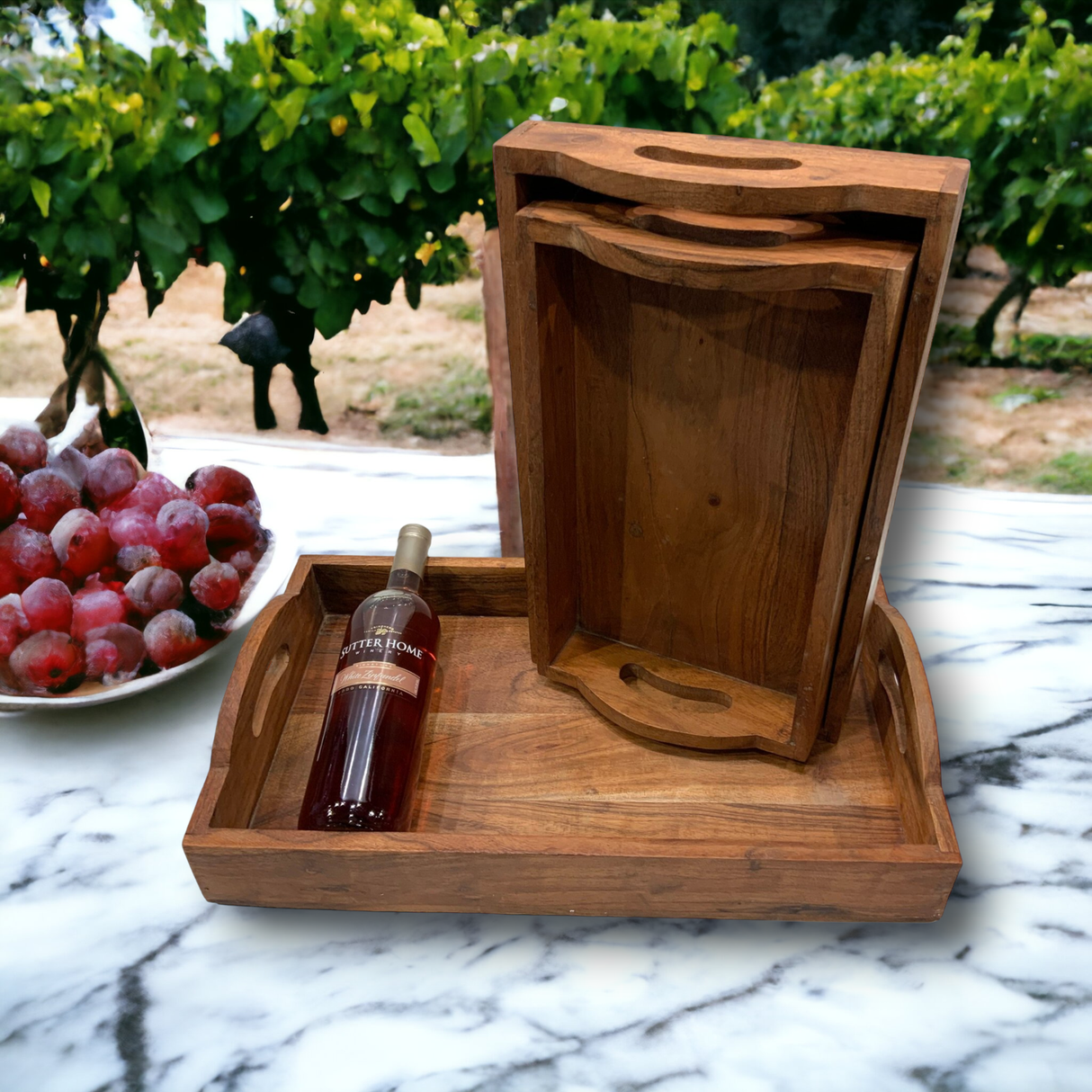 Spa Acacia Wood Charcuterie Tray -3 Sizes