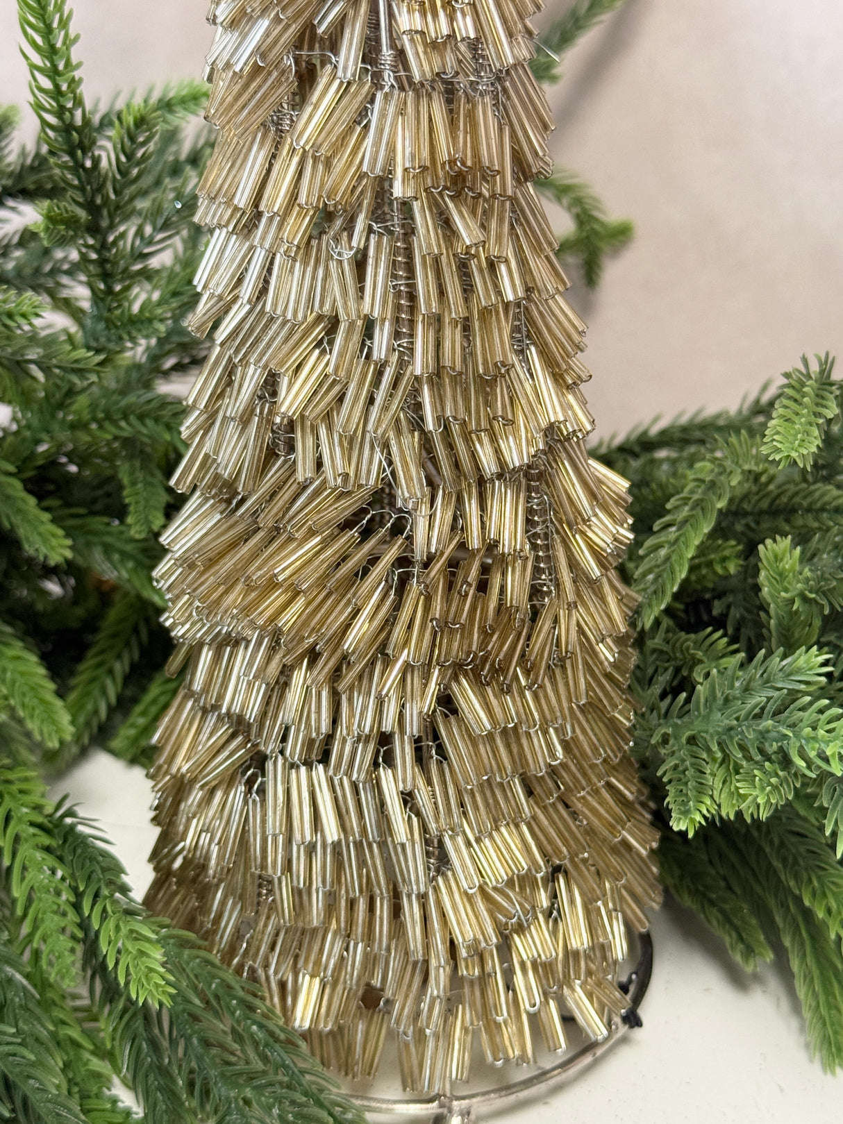 Metal & Glass Bead Christmas Tree