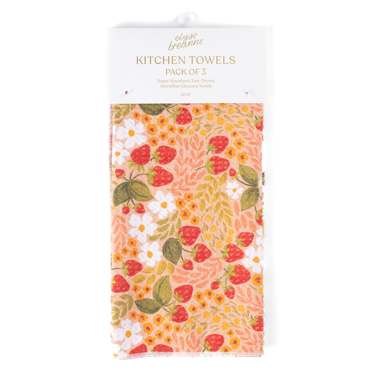 Pack of 3 Microfiber Kitchen Towels - Spring Tones