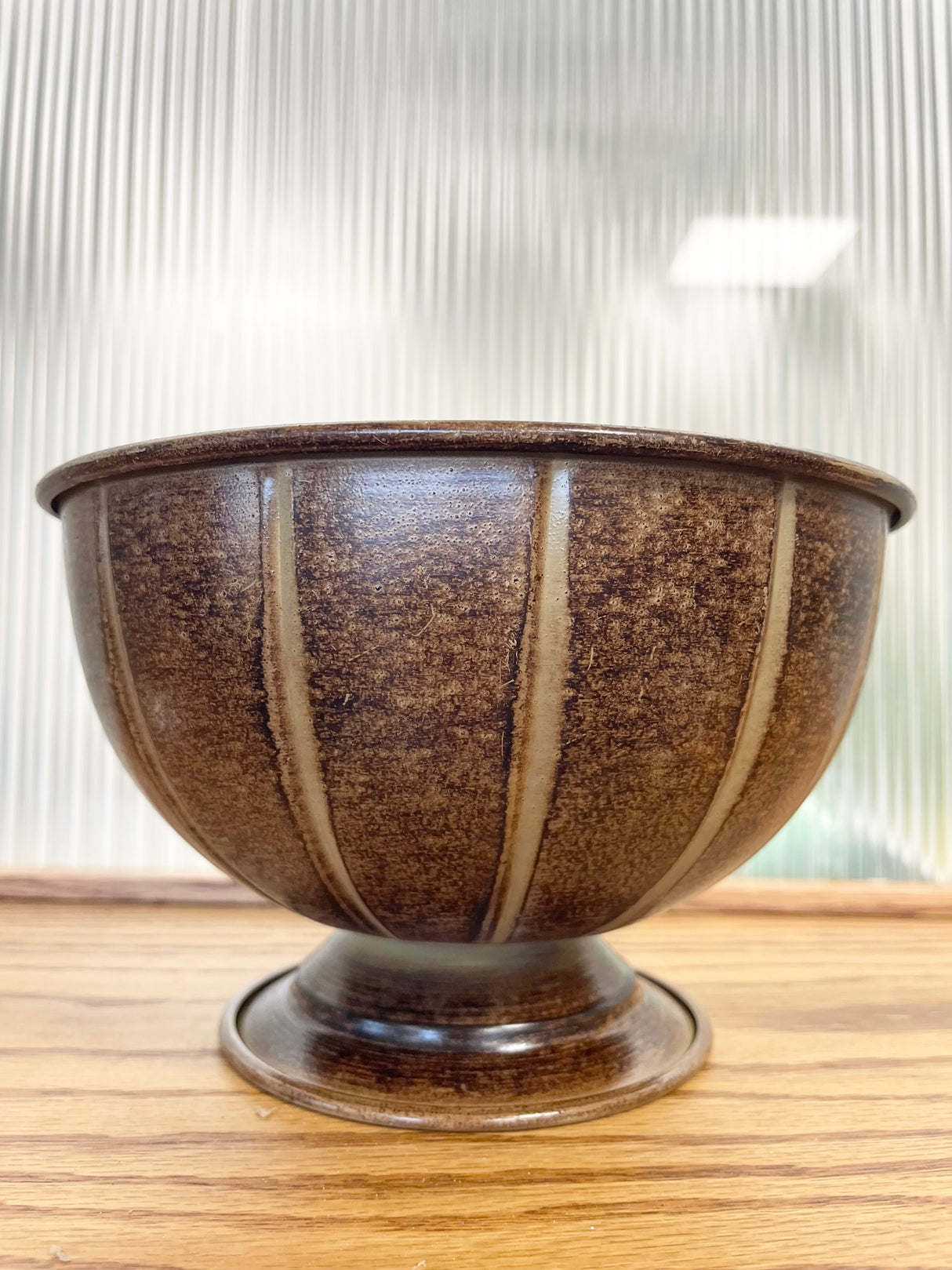 Ribbed Tin Compote Pot