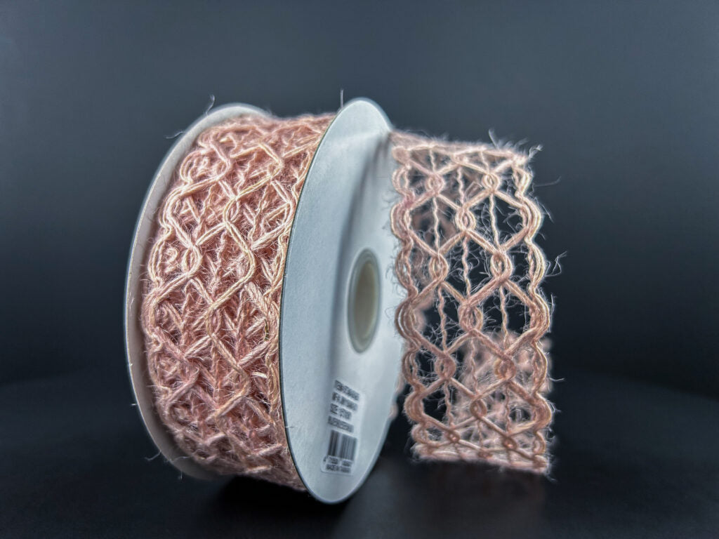 1.5" Mauve Woven Ribbon Bolt