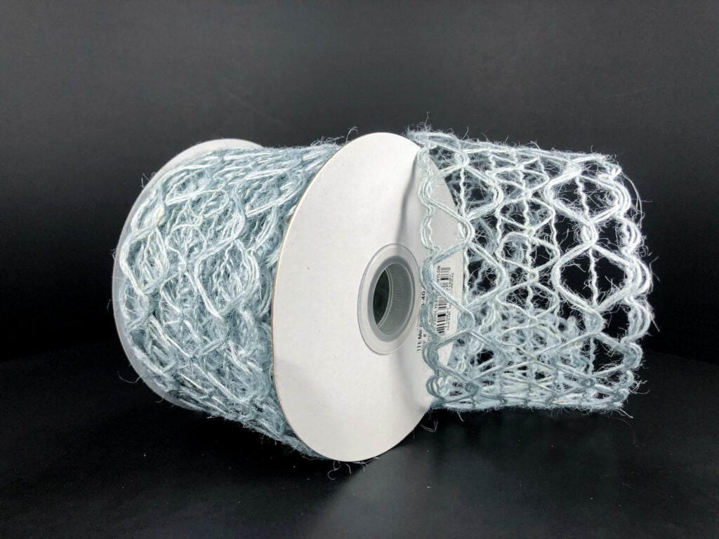 2.5" Light Blue Woven Ribbon Bolt