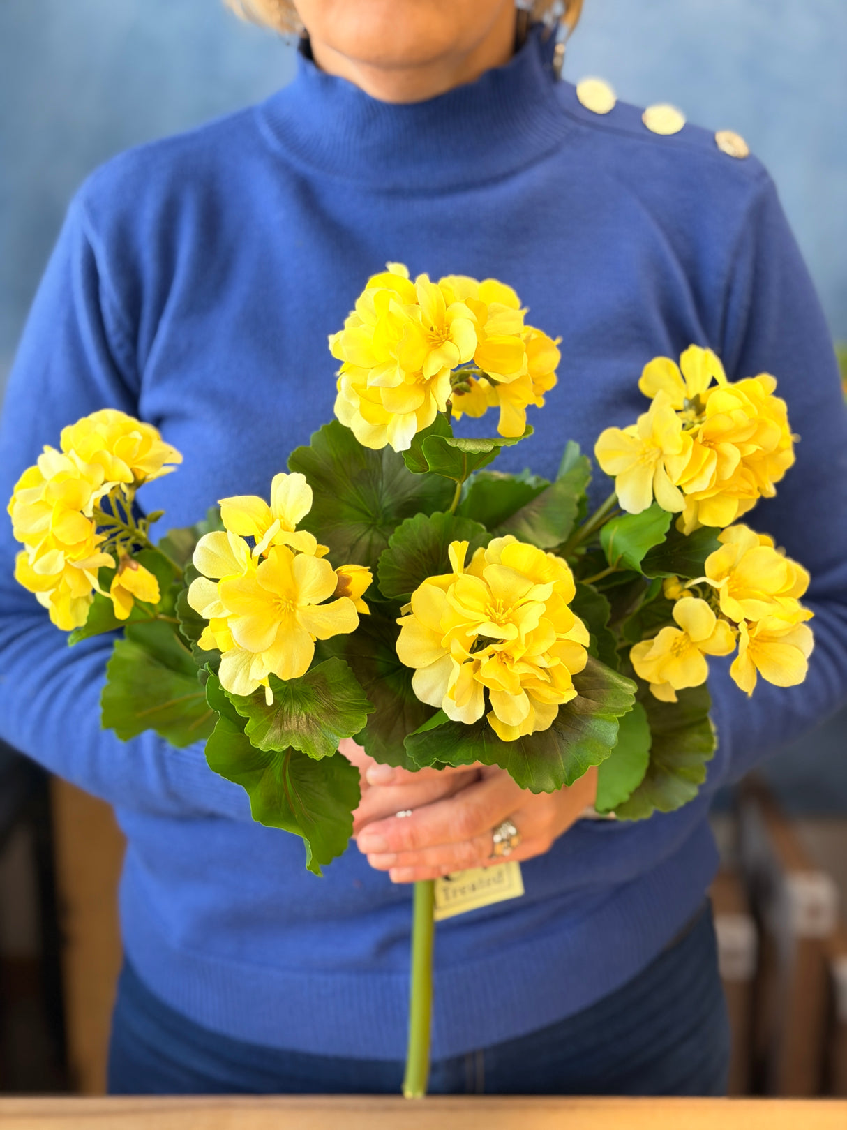 UV Protect Real Touch Yellow Geranium Bush