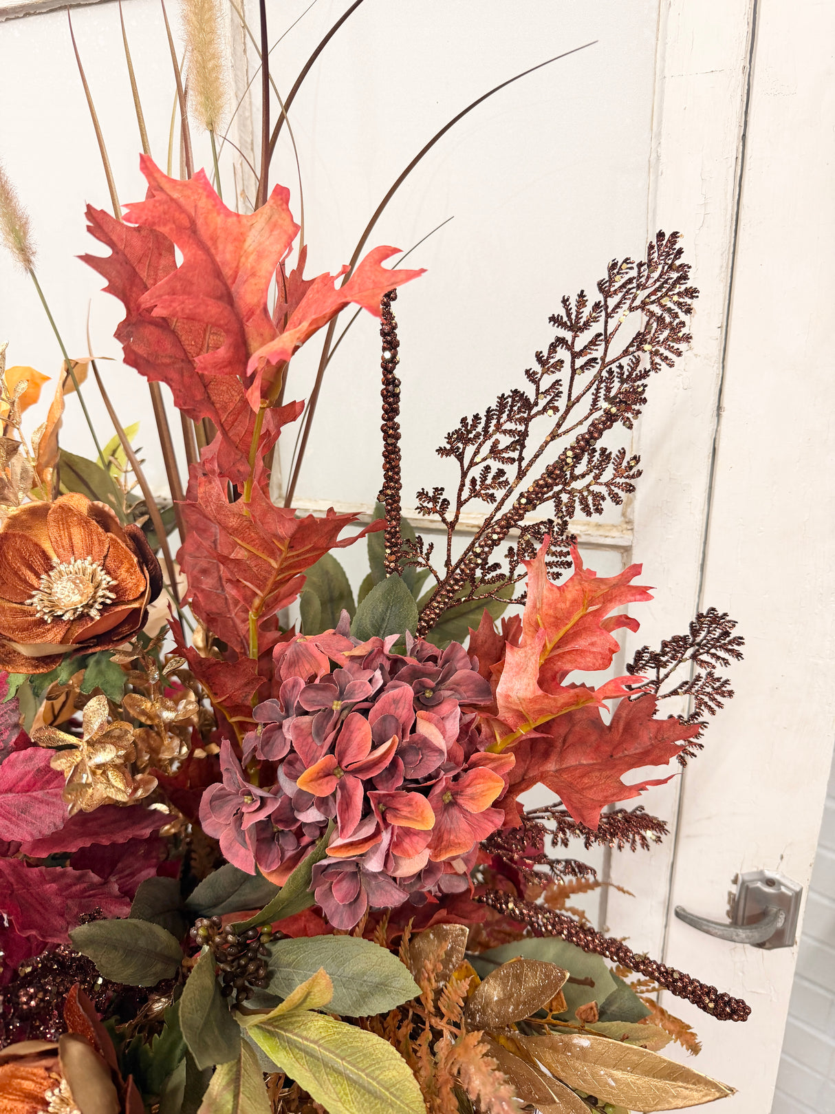 33" Fires of Fall Porch Pot