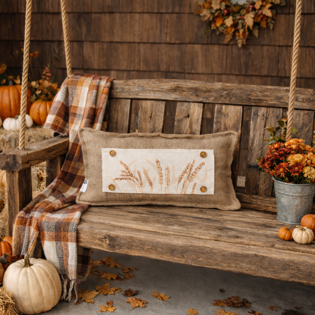 Autumn Wheat Interchangeable Pillow Panel