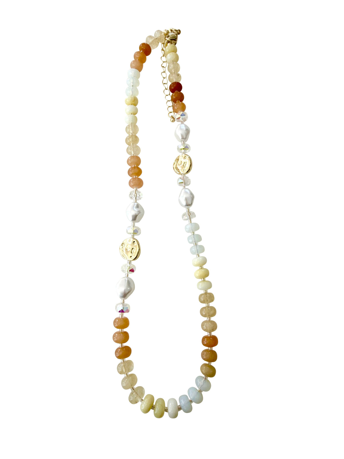 Nakita Beaded Neutral Pearl Necklace