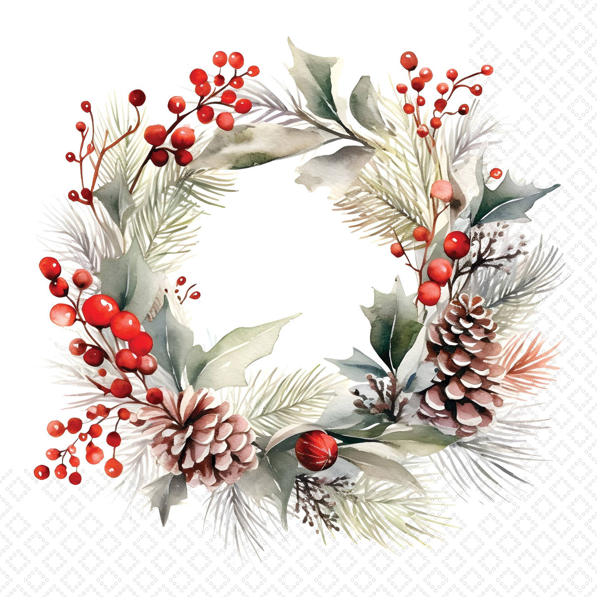 Delicate Wreath Paper Lunch Napkins