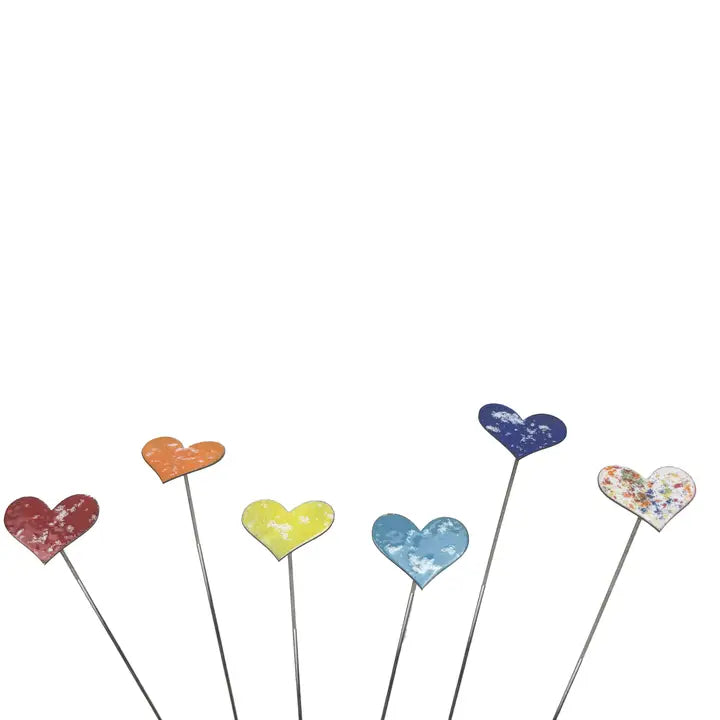 Handmade Small Copper Enamel Hearts