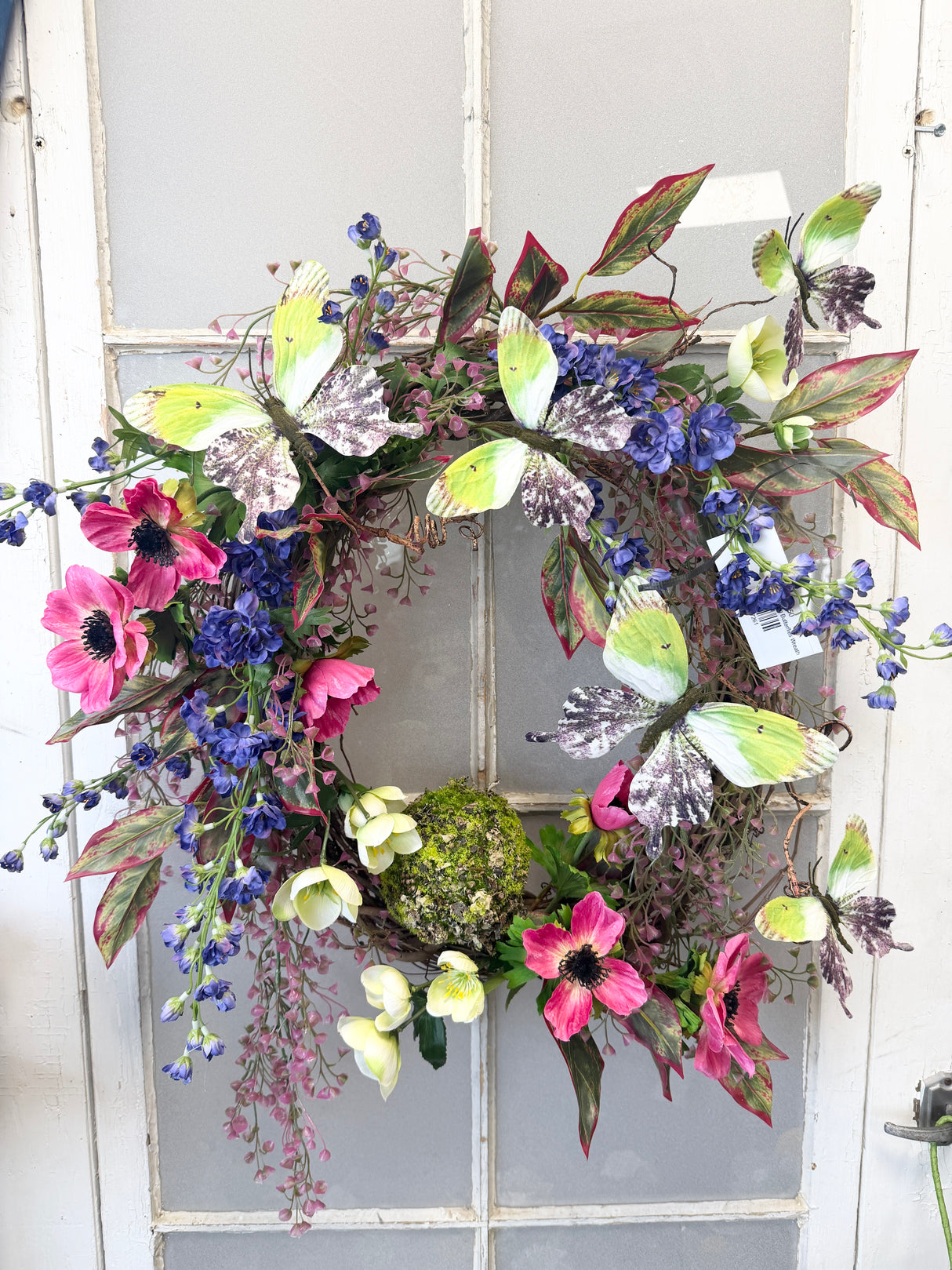 27" Blooming Butterflies Wreath