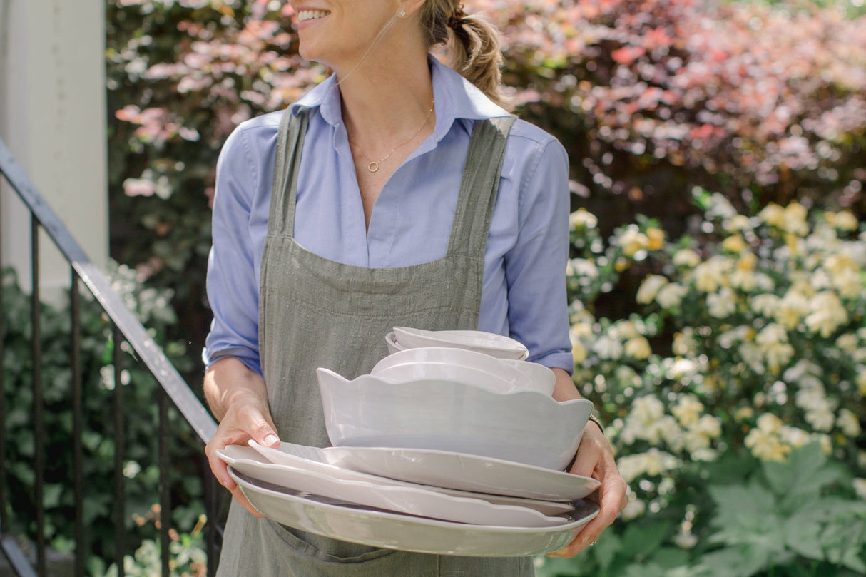 Scalloped Melamine Serving Bowl