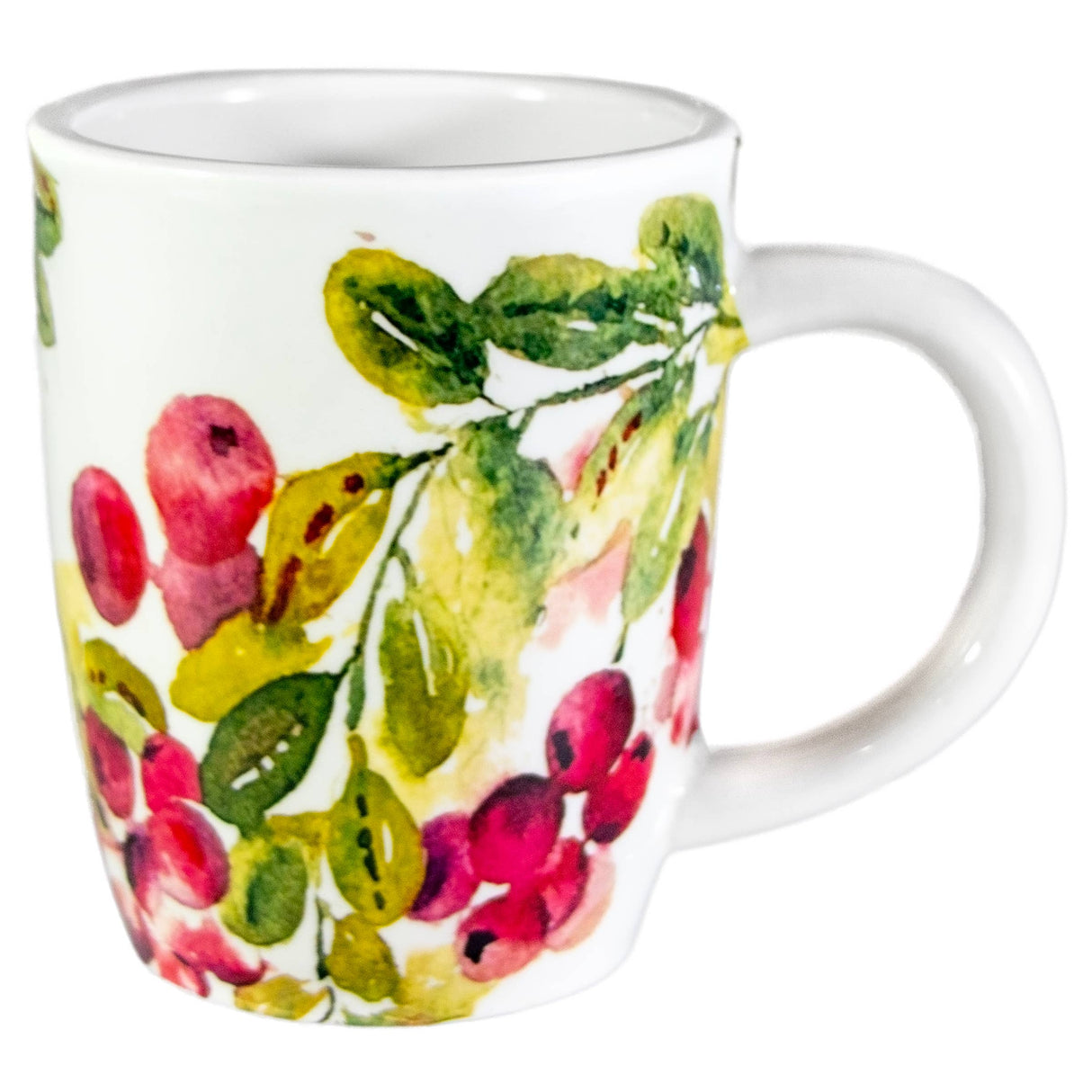 15 oz Cranberry Wreath Ceramic Mug