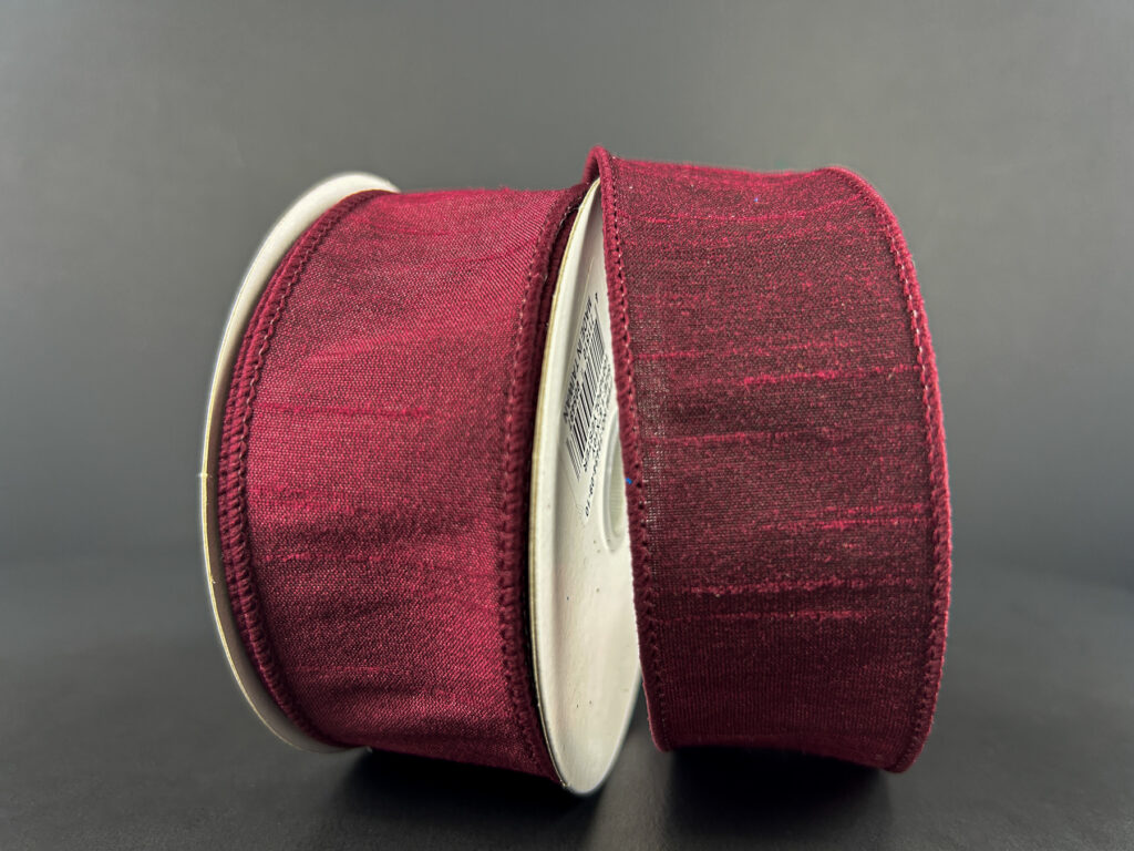 1.5" Dark Red Dupioni Ribbon Bolt