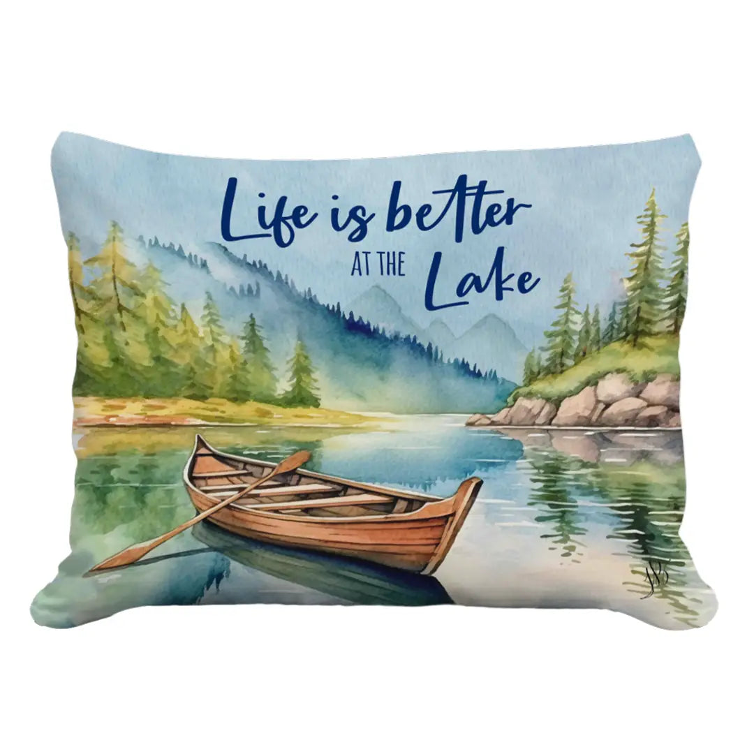 Life Is Better At the Lake Indoor/Outdoor Pillow