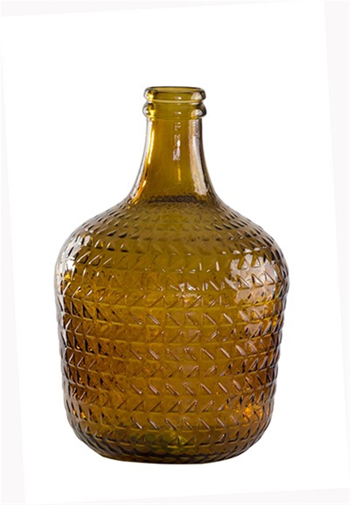 12L Topaz Relief Recycled Glass Vase