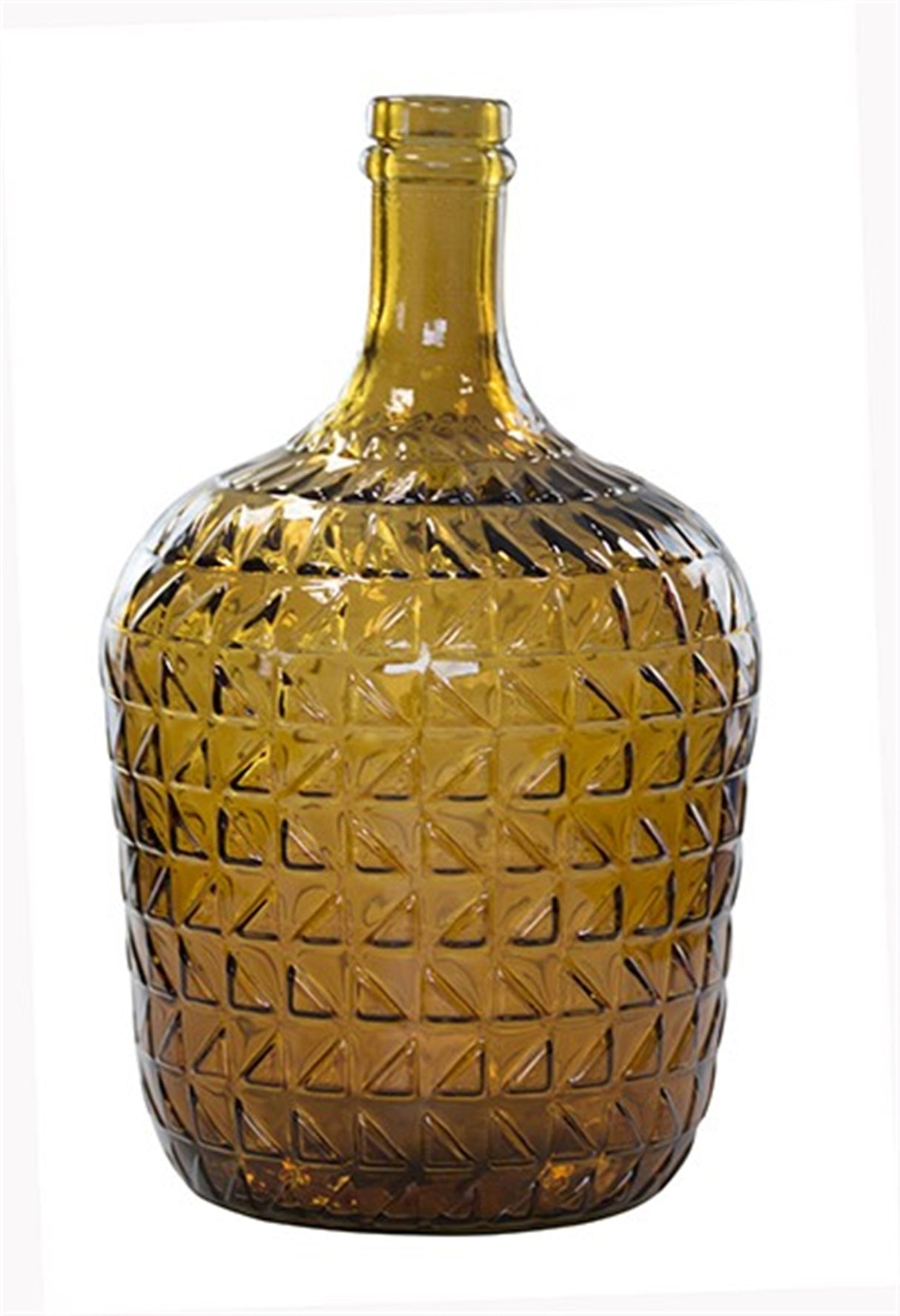 4L Topaz Relief Recycled Glass Vase