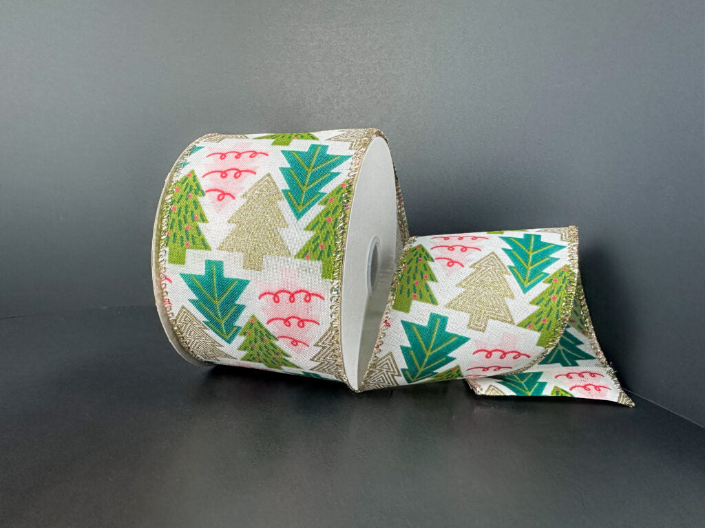 2.5" Art Deco Holiday Ribbon Bolt