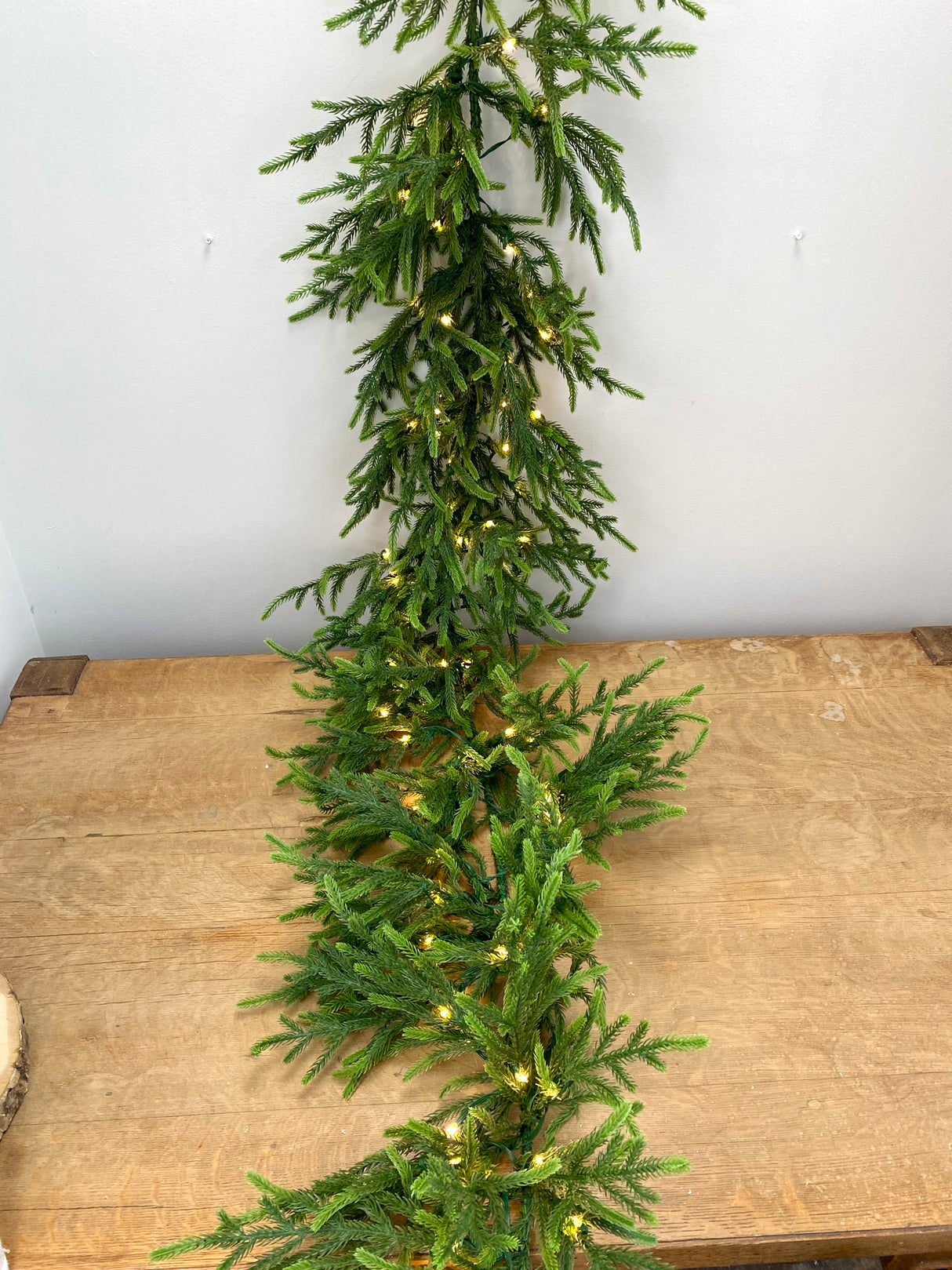 76” Green Oversized Norfolk Lighted Garland Multi & Warm