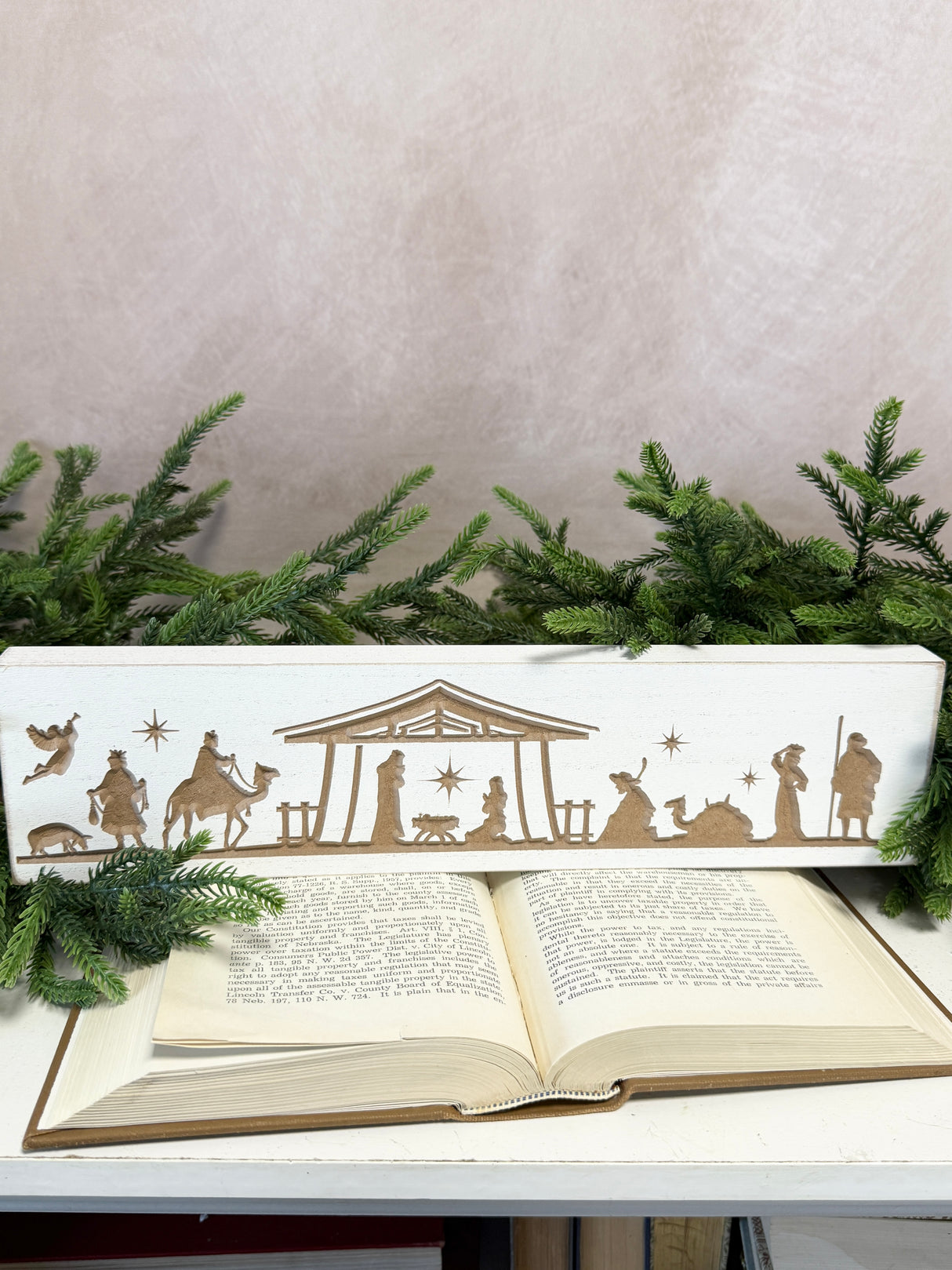 Wide Nativity Block Art