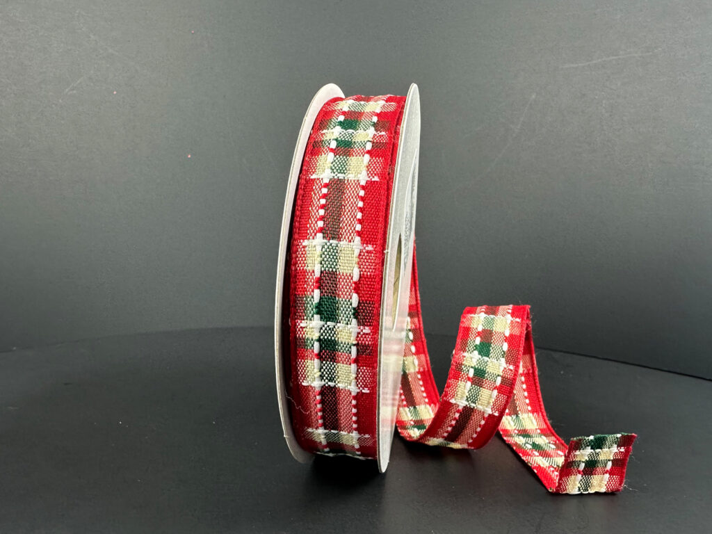 5/8" Holiday Plaid Ribbon Bolt