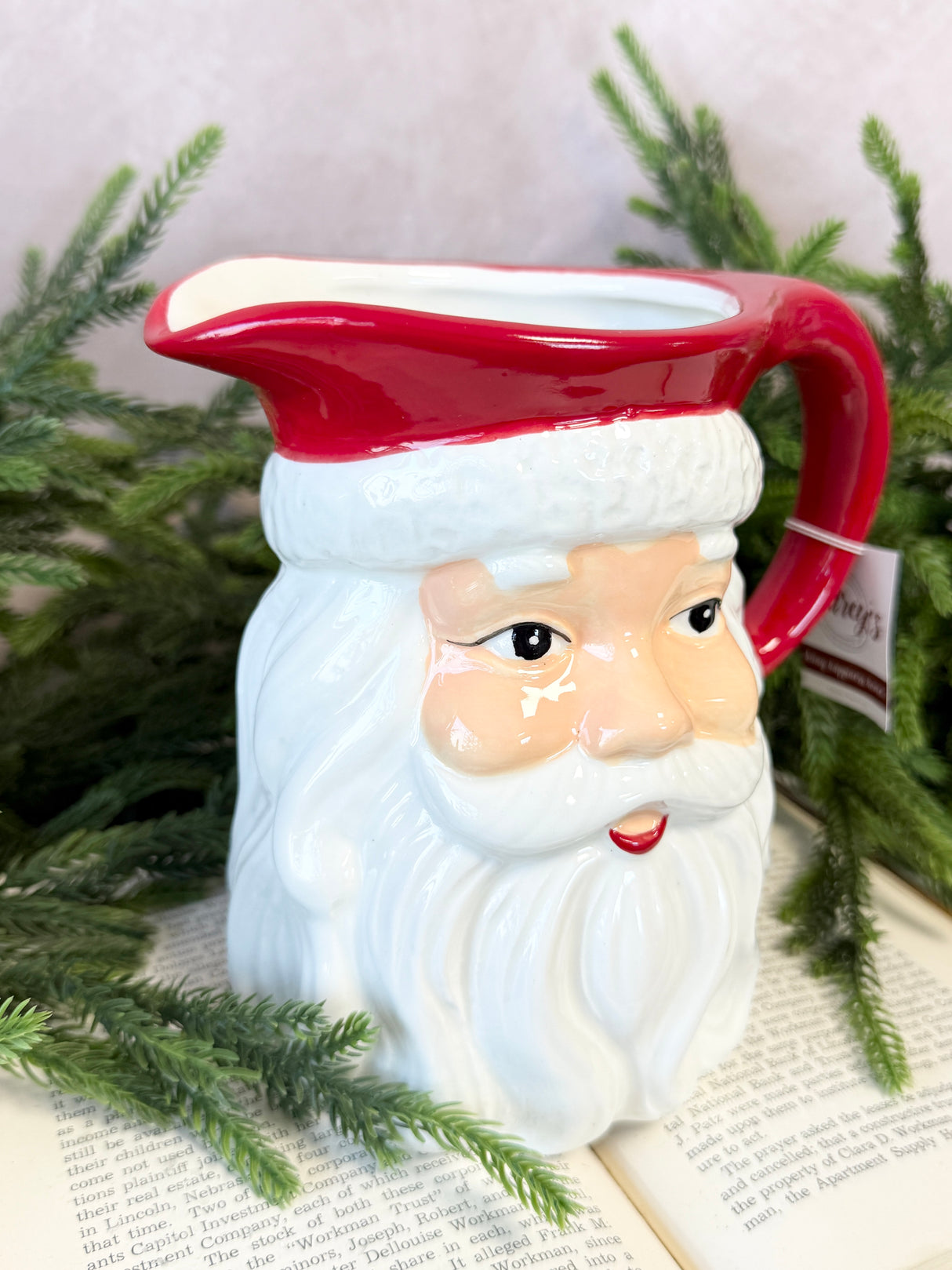 Vintage Look Santa Pitcher