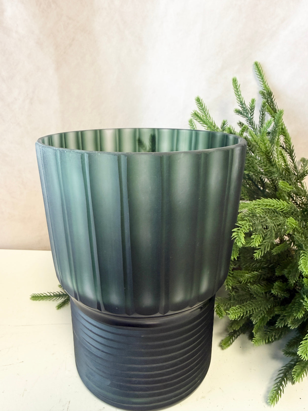 Emerald Moss Glass Vase