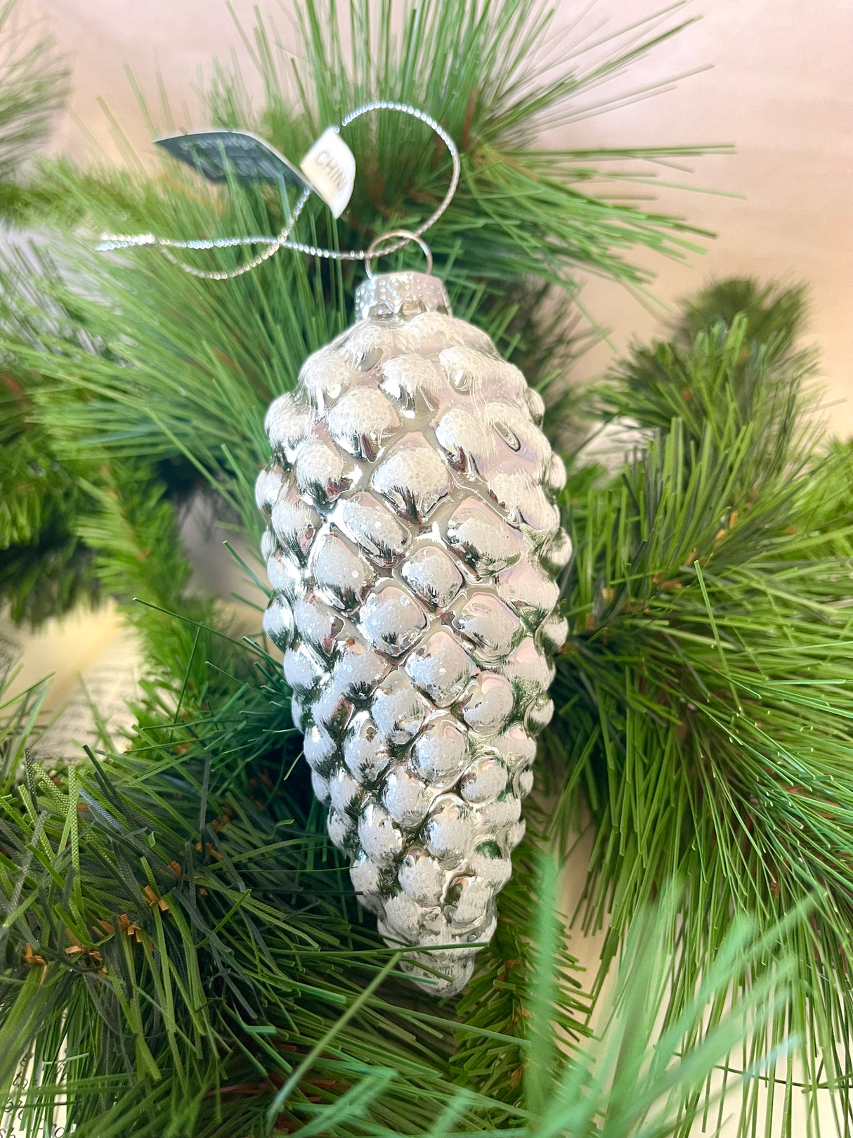 Sugar & Ice Glass Pinecone Ornament