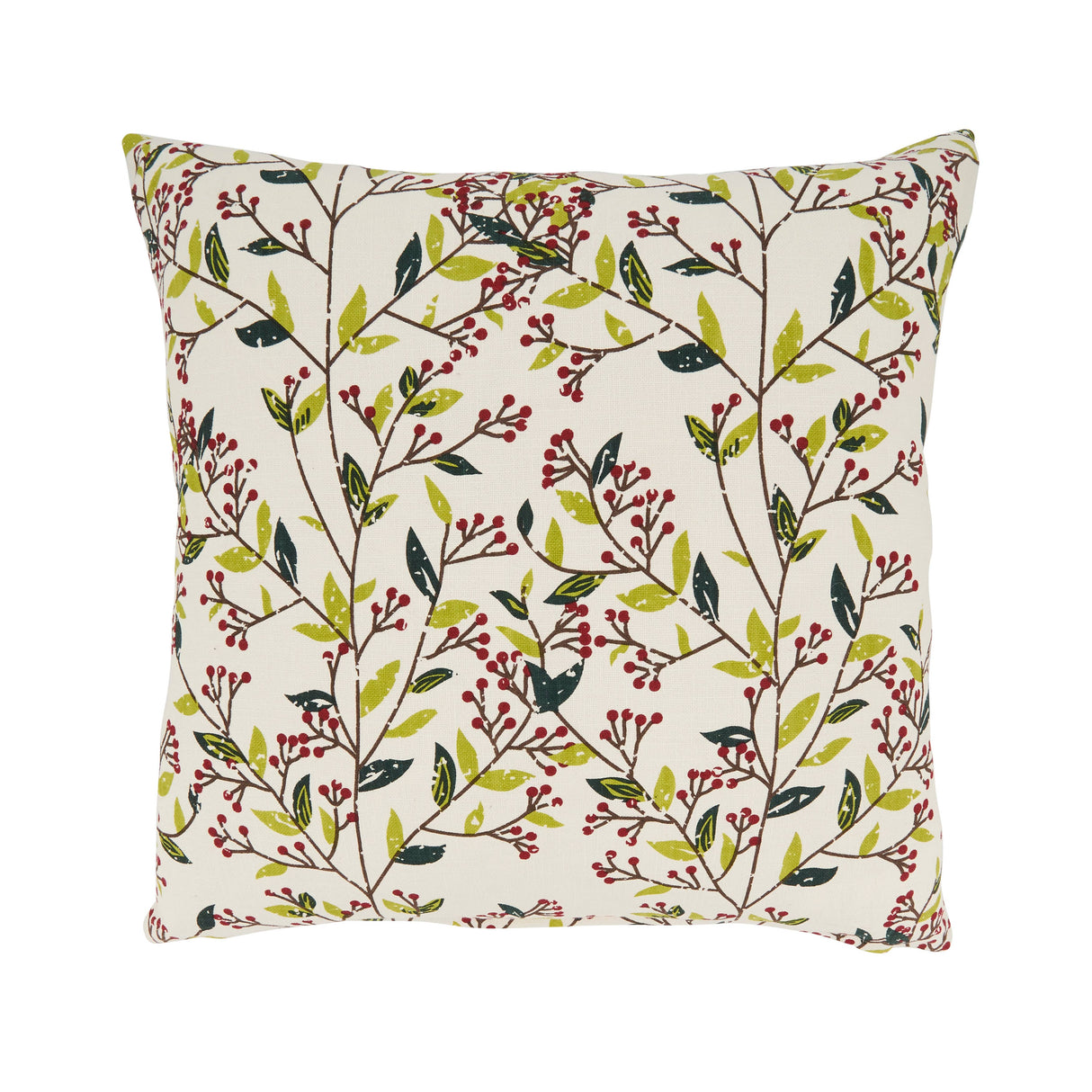 Crimson Harvest Red Berry Throw Pillow