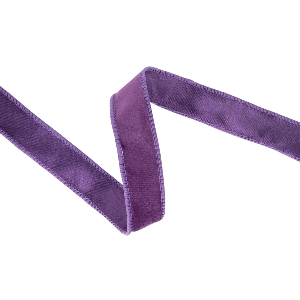 1" Reversible Plum Velvet Wired Ribbon Bolt