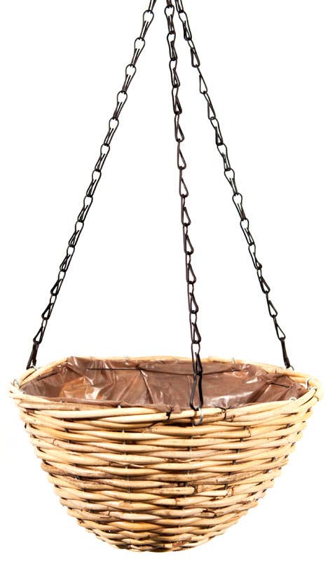 Round Wood Woven Hanging Basket, Sugarloaf