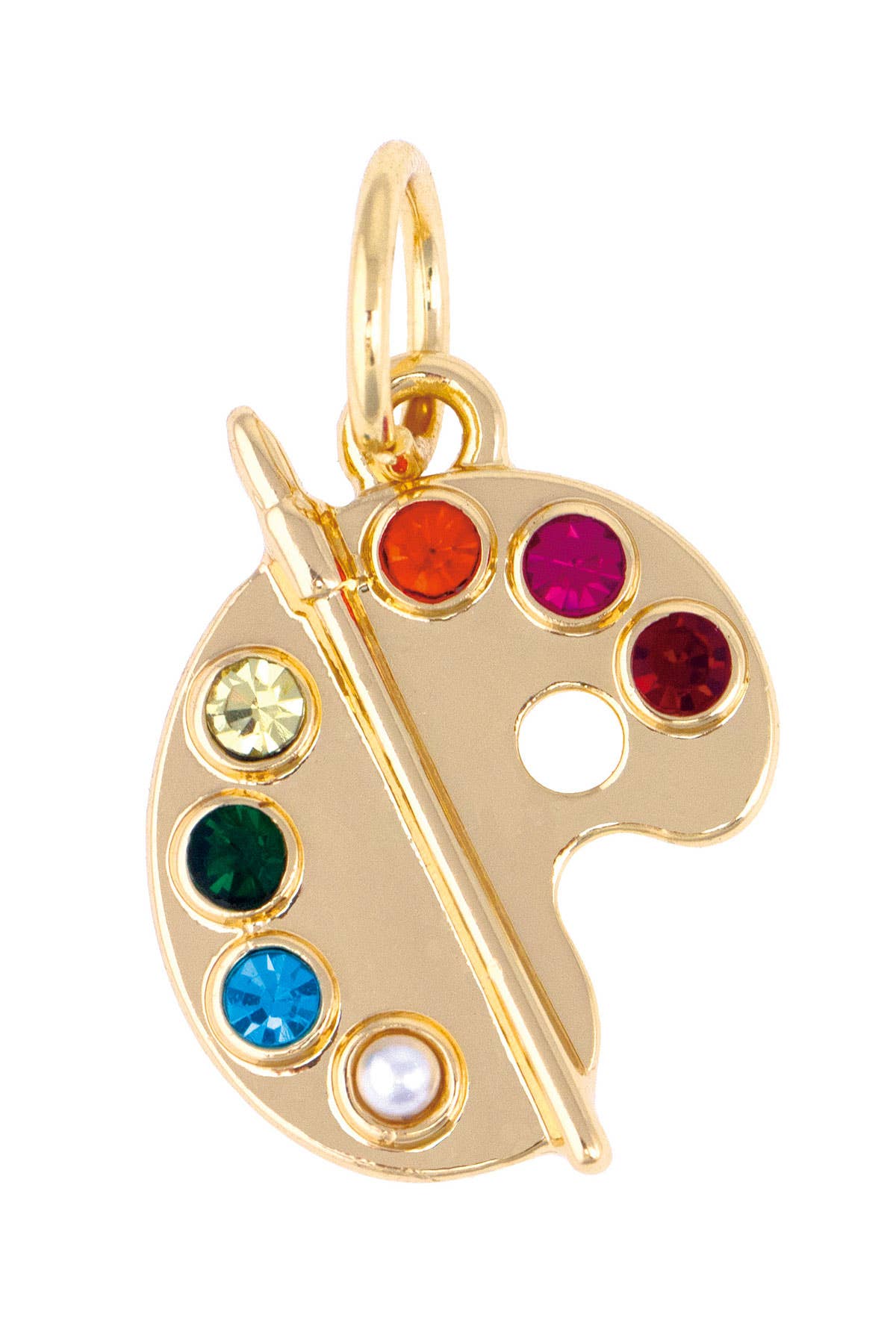 Artist Palette Charm in Shiny Gold