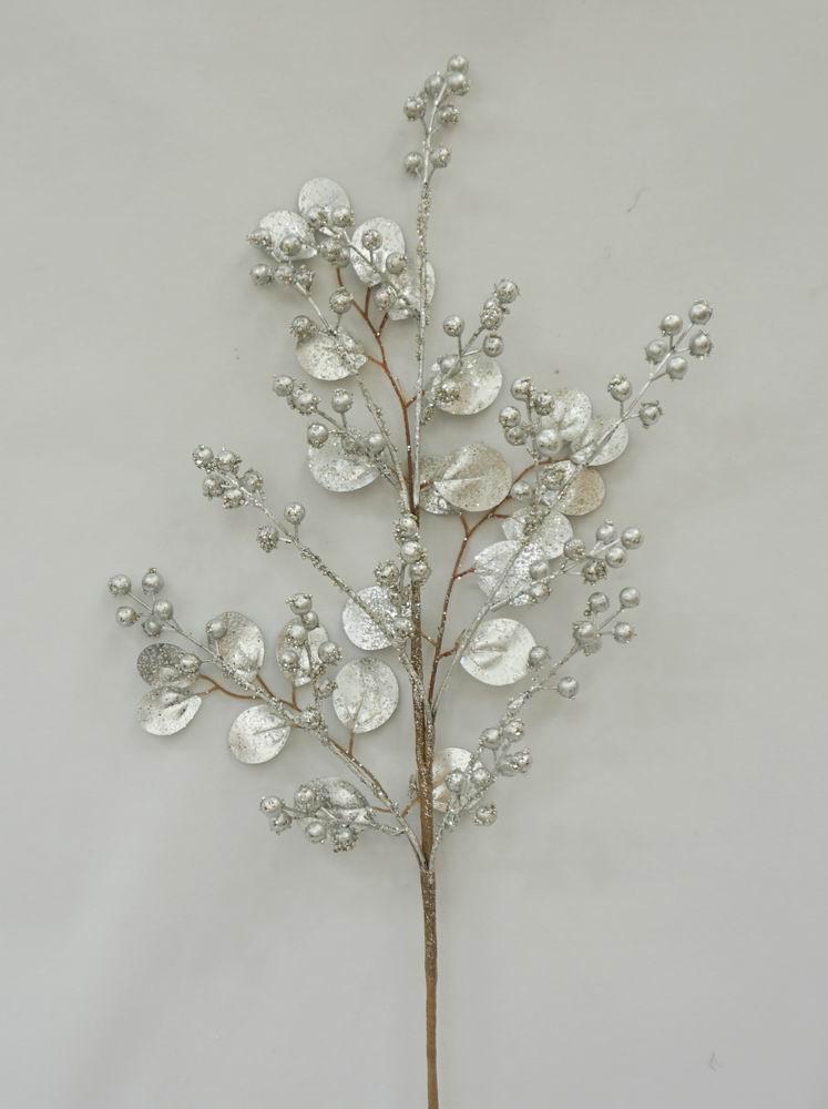 Brilliant Metallic Berry Leaf Spray