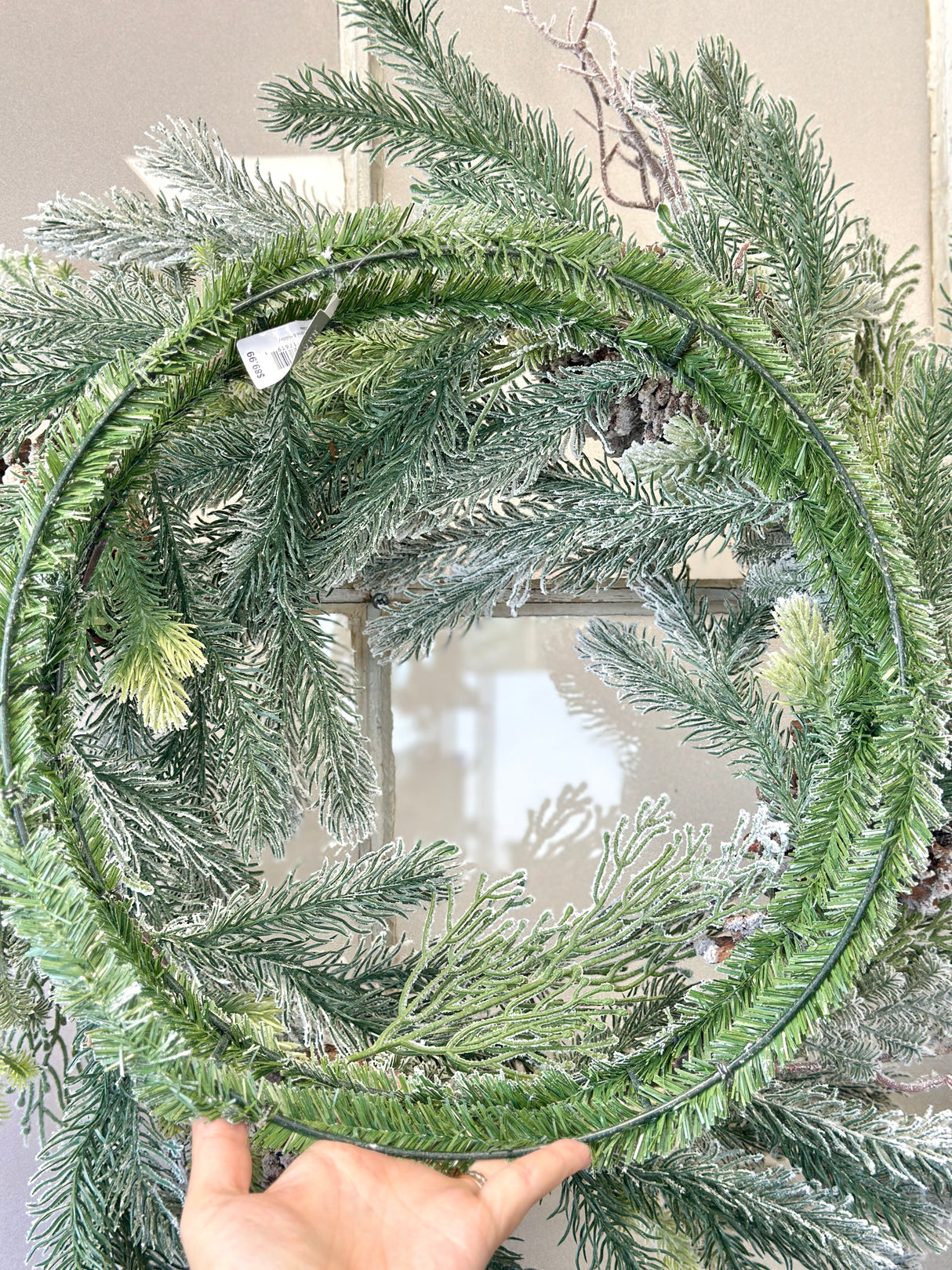 22" Snowfall Pine Wreath