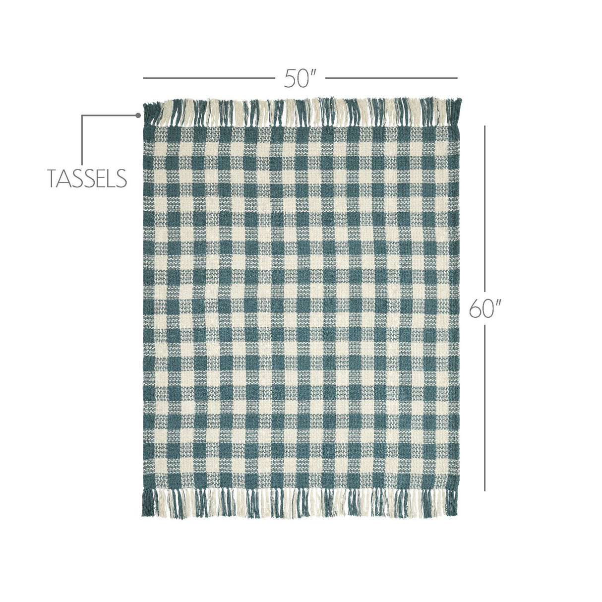 River Blue Heritage Check Throw Blanket