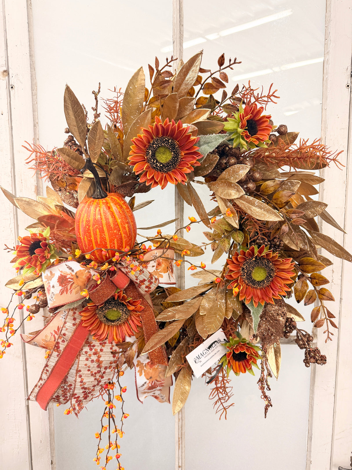 23" Pumpkin Porch Wreath