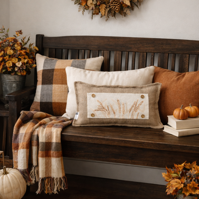 Autumn Wheat Interchangeable Pillow Panel