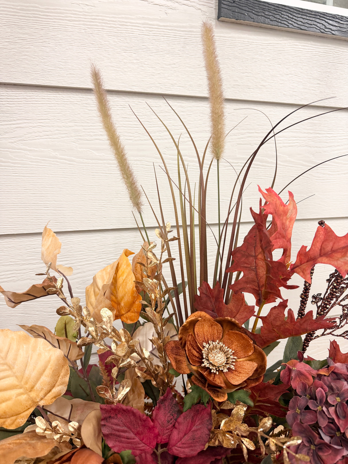 33" Fires of Fall Porch Pot
