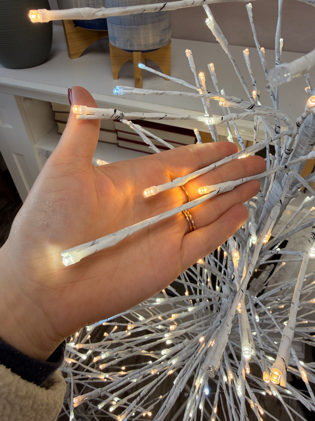 4' White Birch Lighted Tree
