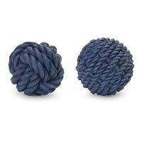 Navy Resin Rope Orb
