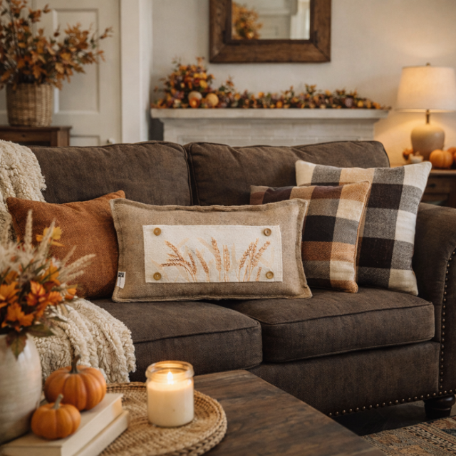 Autumn Wheat Interchangeable Pillow Panel