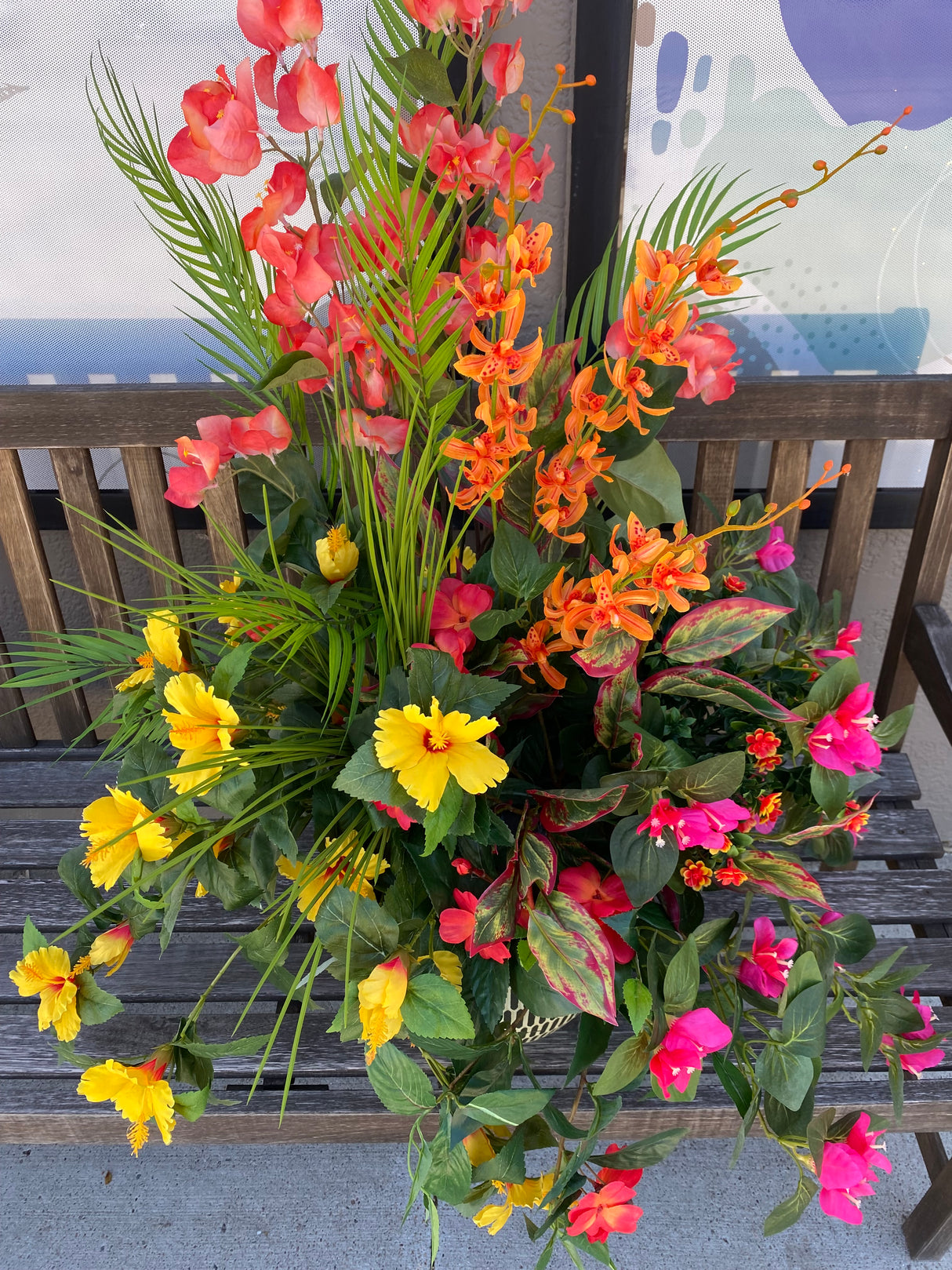 35" UV Protect Jungle Love Porch Pot
