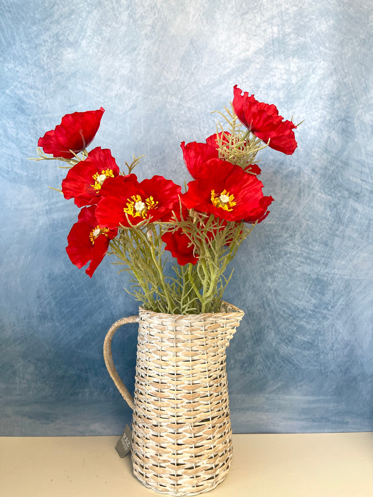 Wild Red Poppy Bush