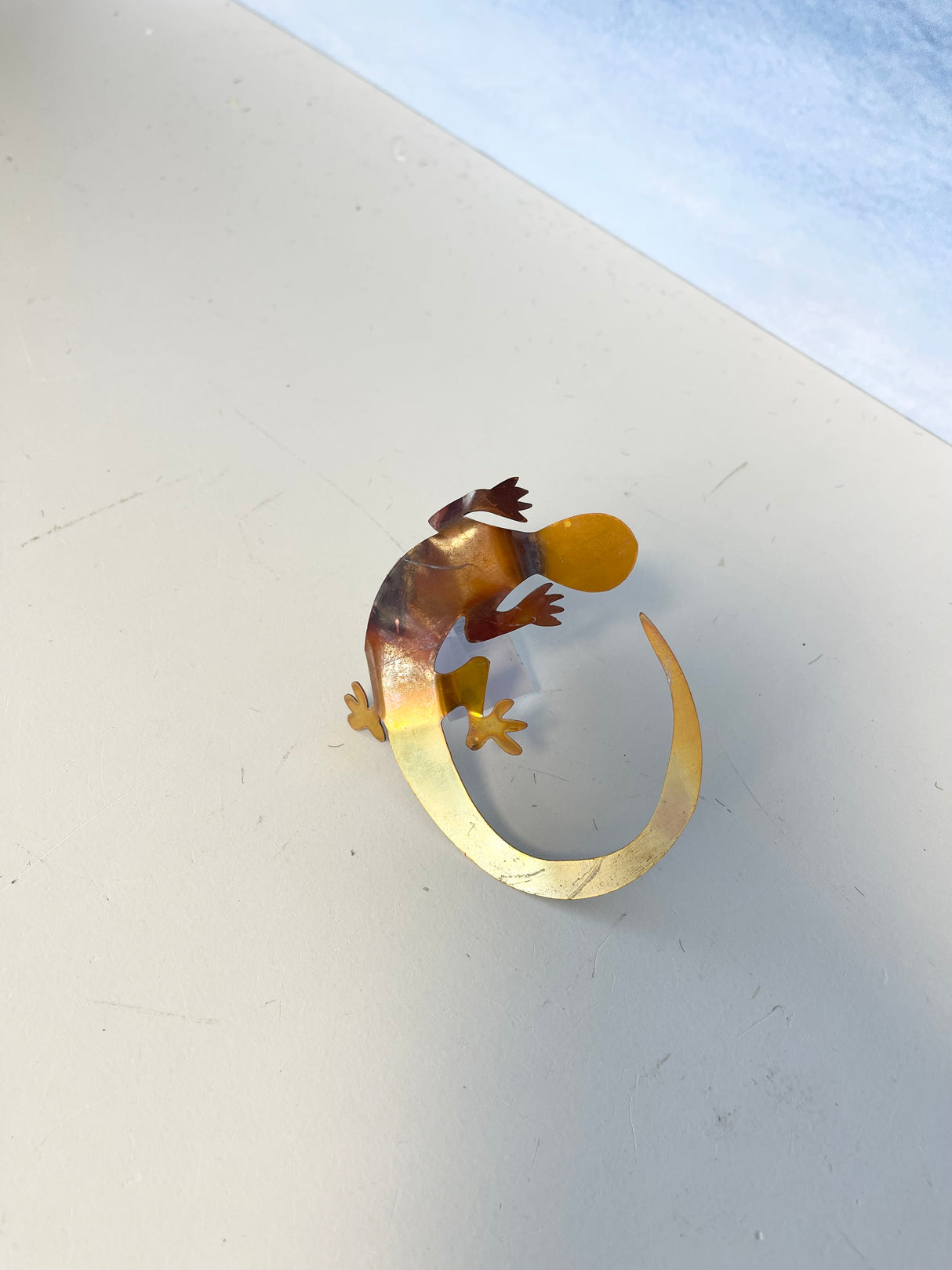 Natural Copper Gecko