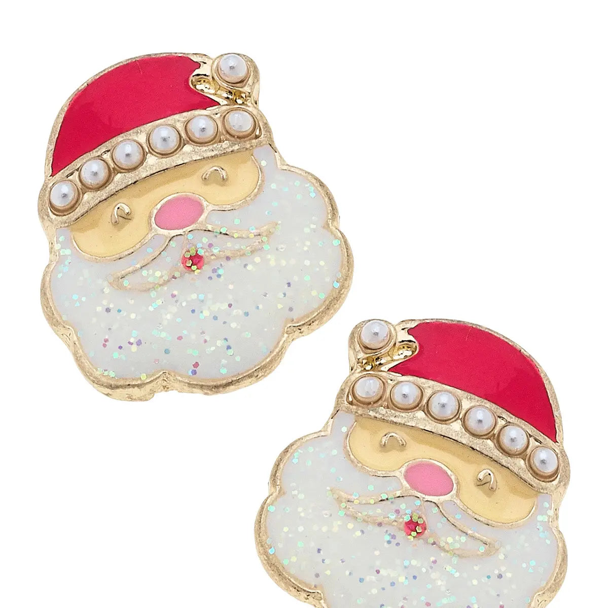 Pearl Studded Santa Stud Earrings