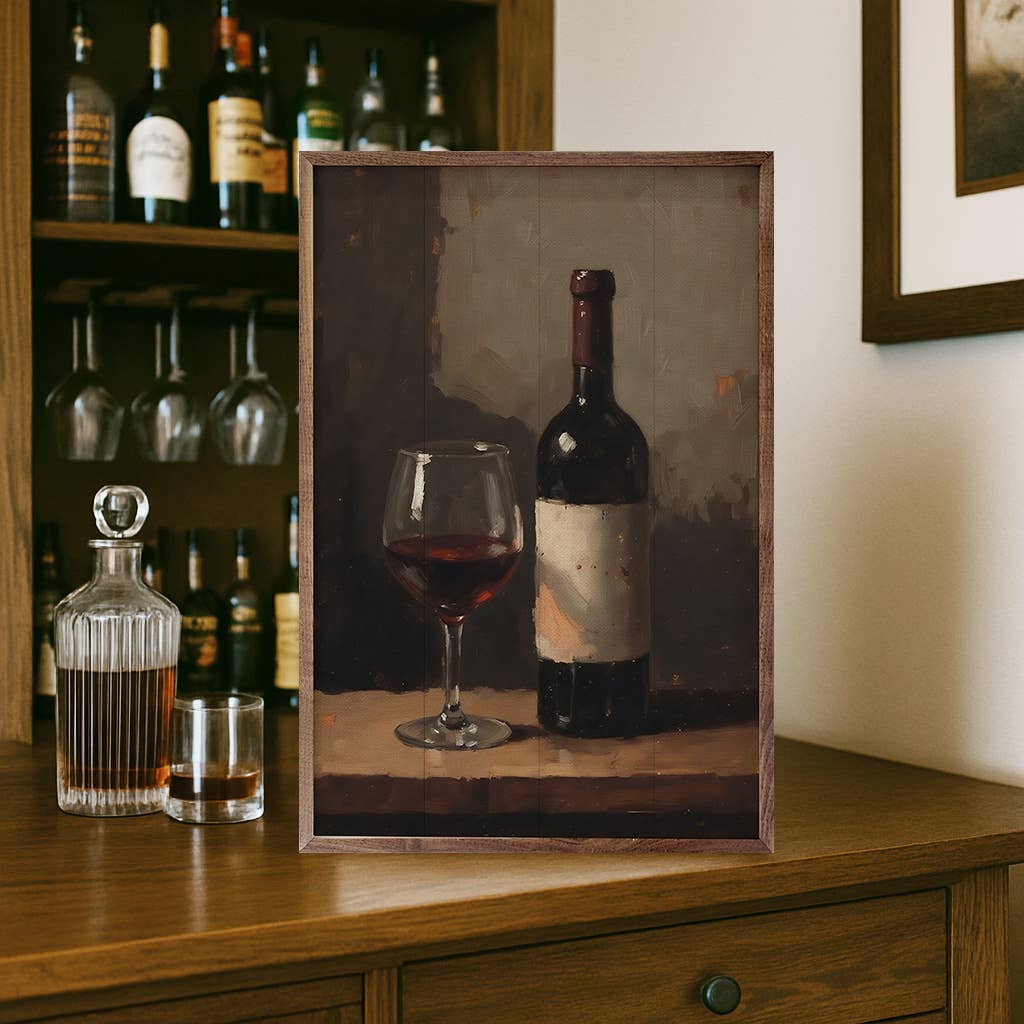 Red Wine Wood Art