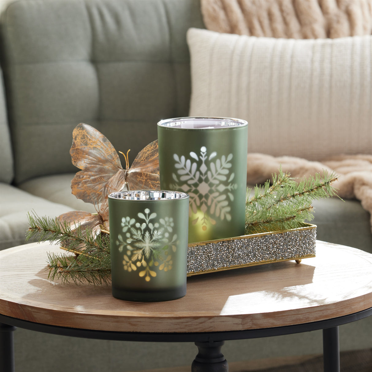 Winter Night Snowflake Candleholder - 2 Sizes