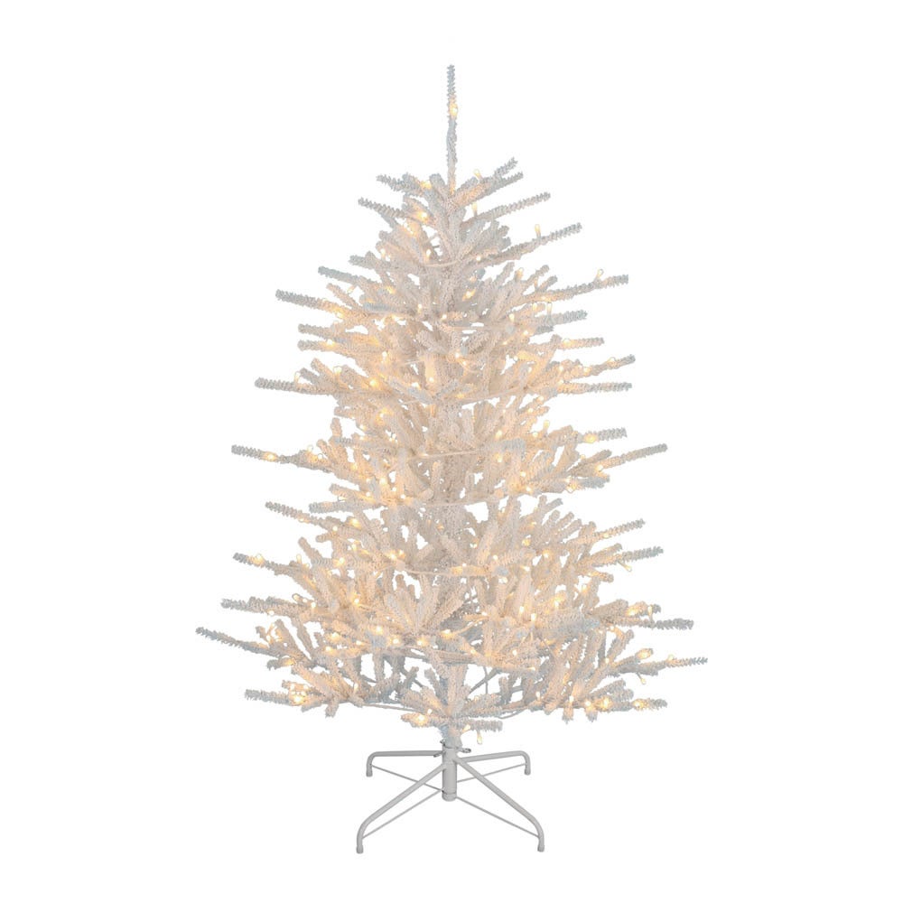 White Flocked Pine Twig Tree for Christmas home decor from Magnolias Home Decor